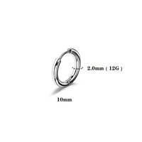 Boucles d'oreilles unisexe en titane G23 à charnière 20G, motif cercle plaqué or, pour le bureau/le travail, bijoux de corps