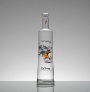 Botella de Vidrio para Vodka, Whisky o <span class=keywords><strong>Mezcal</strong></span>, Proceso Frost, Transparente, 375ml, 500ml, 700ml, 750ml, con Tapón de Corcho - Product Image 2