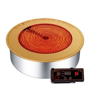 หม้อไฟอินฟาเรดแบบเดี่ยวเตาเซรามิกไฟฟ้าหม้อไฟอินฟาเรดขนาด2500W 3000W แบบฝังอยู่ในเชิงพาณิชย์