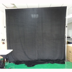 Aluminum telescopic black pipe and drape kits for outdoor wedding - Product Image 1