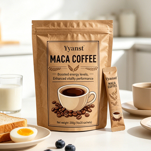 Café de Maca Énergisant et Revitalisant 200g, 20 Sachets Individuels en Papier Kraft, Marque Privée OEM, Vente en Gros - Product Image 3