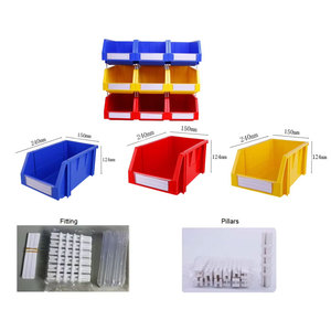 กล่องเก็บอะไหล่เครื่องมือ ชั้นวางพลาสติก กล่องพลาสติกแบบซ้อนได้ ชั้นวางแบบแขวน กล่องใส่ชิ้นส่วนขนาดเล็ก - Product Image 2