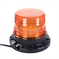 Fendo 12V-24V Bernsteinfarbene LED-Rundumleuchte Warnblinklicht mit Magnethalterung für Autos & LKWs (1 Jahr Garantie)