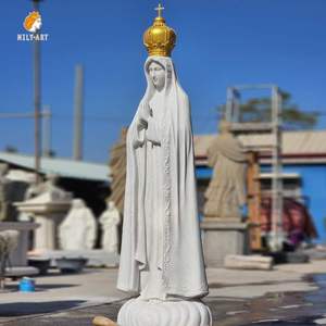 Estatua de Nuestra Señora de Fátima en Mármol, Estilo Religioso MILY, Personalizable, Disponible para la Venta - Product Image 5
