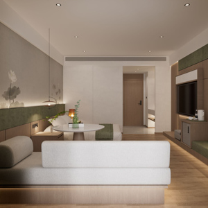 Conjunto de muebles de dormitorio de hotel de <span class=keywords><strong>cinco</strong></span> estrellas de madera maciza personalizado directo de fábrica moderno con muebles de dormitorio de sala de estar - Product Image 3