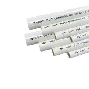 Electric PVC Pipe 1/2 3/4 1 2 3 4 Inch Schedule 40 Electric Usage PVC Pipe Conduit