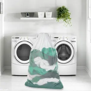 Drawstring Mesh Laundry Bag Drawstring Laundry Mesh Bags Home Travel Hotel Druable Storage Mesh Bags Best Seller Heavy Duty Durable 24*36 Inches