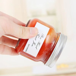 150ml ~ 1000ml lọ thủy tinh tròn với nắp vặn kim loại logo nhãn tùy chỉnh (màn hình lụa/dập nóng) để lưu trữ thực phẩm - Product Image 2