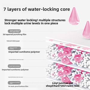 Rosa stampato Pet urina Pad pannolino ispessito linfa assorbente carta velina cane addestramento Toilet guida assistenza infermieristica cucciolo Pet - Product Image 3
