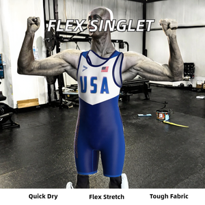 Singlet de Lucha Libre Elástico en Cuatro Direcciones, con Logotipo Frontal Sublimado, Uniforme Personalizable - Product Image 3