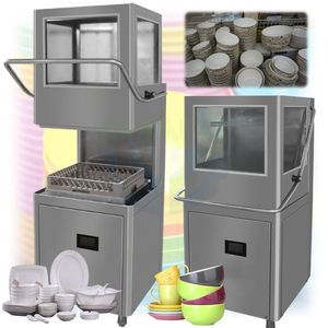 Lave-vaisselle commercial à capot en acier inoxydable pour restaurant, mini lave-vaisselle de cuisine, machine à laver la vaisselle pour usage domestique - Product Image 1