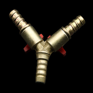 Dầu khí y hình dạng đồng thau của nhãn hiệu dừng chuyển đổi với Ống kẹp barb 3 cách tắt bóng van OEM kết nối phù hợp - Product Image 6