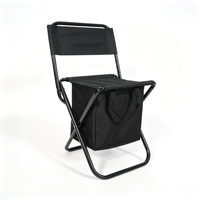 Tabouret de camping pliable léger et portable pour les loisirs en plein air, chaise pliante multifonctionnelle avec dossier, tabouret de pêche