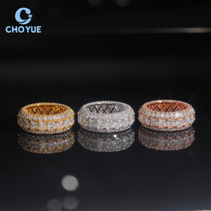 Iced Out <b>Ring</b> Fine Jewelry Pass Diamond Tester VVS Moissanite Diamond GRA Certificated Hip Hop Sterling <b>Silver</b> 925 <b>Ring</b> for <b>Men</b> - Product Image 1