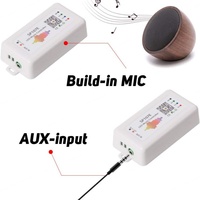 Contrôleur LED intelligent AP SP107E avec contrôle par application, synchronisation musicale, RVB pleine couleur, 2048 pixels, 5-24V 6A, 3 canaux, charge maximale 144W, portée 20m