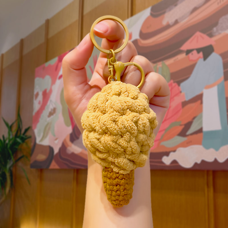 Wool weaving ice cream-Brown