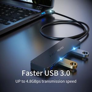 2023 Acasis Hub mới USB 4 cổng 3.0 5Gbps 4-Cổng USB dữ liệu Hub 2.0 Loại C để USB 3.0 HUB - Product Image 2