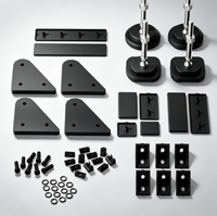Accessoires pour simulateur de mouvement 4/6 axes : Roue pivotante et pied de nivellement avec plaque de connexion pour assemblage de cadre de cockpit en aluminium