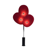 Lampe sur pied LED de style américain simple, luxe, tout en cuivre, 2700K, lumière blanche chaude douce, abat-jour rouge/bleu/beige, lampe de salon, lampe de canapé