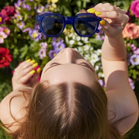 Lunettes de soleil unisexes à monture carrée intégrale en acétate, dégradé bleu – Certifiées CE, lunettes de créateur confortables et ajustables
