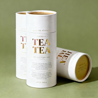 Emballage en tube de papier personnalisé, luxueux, fait main, écologique, biodégradable et recyclable avec finition invisible pour thé et café de qualité supérieure