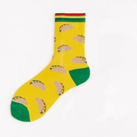 Sox Meias gros personnalisé décontracté mode Hip Hop Animal drôle chaussettes en bambou fabriqué Oem gros coloré Pizza chaussettes