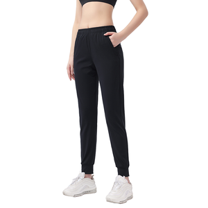 الأكثر مبيعًا للنساء في أوقات الفراغ تجريب السراويل الجري تمتد عالية الكفة Cinched تخصيص الشعار تنفس منتصف الكبار شقة - Product Image 4