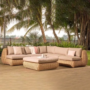 Ensemble de meubles de patio personnalisables résistant aux intempéries, en rotin imperméable, meubles de jardin en rotin, meubles d'extérieur en aluminium - Product Image 1