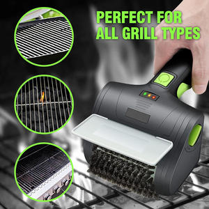 Cepillo Eléctrico Inalámbrico para Barbacoa con Mango de Madera para Picnic, Camping y Limpieza de Azulejos de Baño y Bañera - Product Image 4