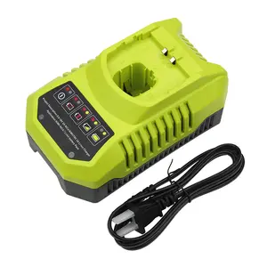 Cargador de batería de repuesto P117 de 18 V para Ryobis, cargador de baterías de iones de litio para herramientas eléctricas de jardín