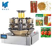 Timbangan Kombinasi Presisi Tinggi Mini 10 Kepala Multihead Weigher 0.5L untuk Mesin Pengemas Biji Sayuran dan Bunga 2-200g