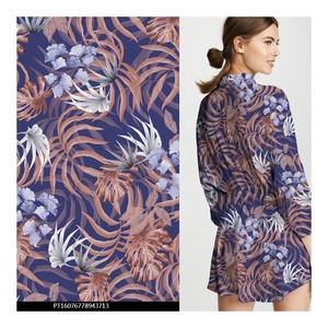 Tela Challis Lisa de Rayón Kain 100% con <span class=keywords><strong>Estampado</strong></span> Personalizado de los Años 30, Tela <span class=keywords><strong>Chalis</strong></span> de Rayón Hilado, Tela de Rayón <span class=keywords><strong>Estampado</strong></span> para Vestidos - Product Image 5
