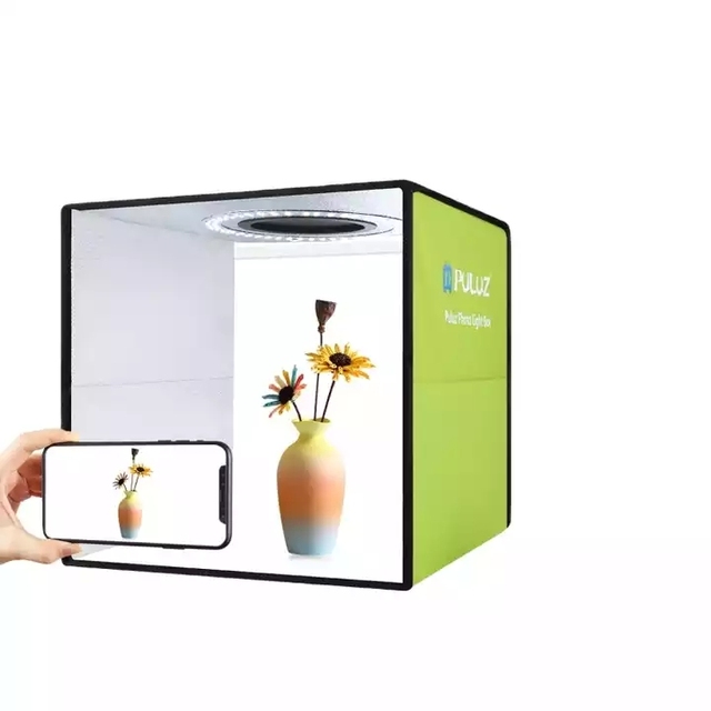 PULUZ 30cm Lightbox Foldable Mini Photo Studio Box LED Soft Box 6 Color Backdrops Photography Studio Shooting Tent Softbox Kit