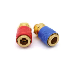NORTH Water Cooled & adaptor Gas Fitting konektor cepat untuk Mig Tig obor las merah dan biru 6mm 8mm 10mm