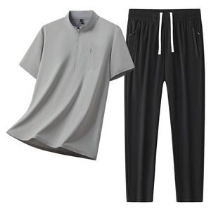 Conjunto de Camiseta Deportiva para Hombre, Verano 2025, Nueva, Absorbente de Humedad, Secado Rápido, Transpirable, para Deportes al Aire Libre, Fitness, Running, con Cierre de Media Cremallera - Product Image 6