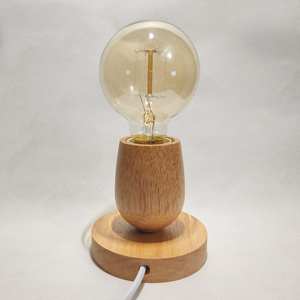 Soporte de luz nocturna Base de luz Tira larga Base personalizada para dormitorio Ranura de madera Bases de latas Enchufe Tornillo Bombilla Sólido con decoración de enchufe - Product Image 5