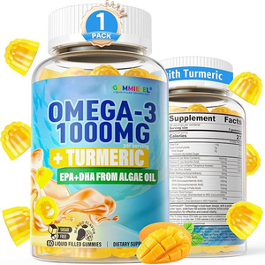 Gomitas Veganas de Omega-3 con Cúrcuma, Apoyo para el Corazón y el Cerebro, <span class=keywords><strong>Sin</strong></span> Azúcar - Product Image 1