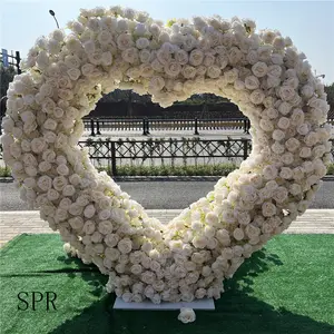 SPR Bridals Bouquet Pampas Flower Ceremony Artificial Rose Gypsophila Wedding Party Decoration Romantic Bouquet Table Floral