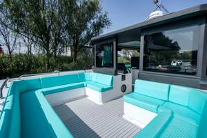 業務用 ラグジュアリー 44ft/13.6m*5.7m グラスファイバー製 船外機 カタマランヨット クルージング パトロール ファミリーエンターテイメント パーティー スポーツフィッシング - Product Image 4