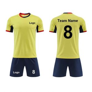 Uniforme de Fútbol Personalizado para Adultos 2026, 100% Poliéster, Amarillo, al por Mayor, Unisex, Tallas Grandes, Transpirable, de Secado Rápido - Product Image 1
