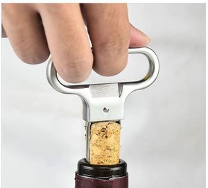 Wholesale Personalized Vintage Stainless Steel Two Prong <b>Cork</b> Screw Durable Wine <b>Bottle</b> Opener Corkscrew Gift - Product Image 3