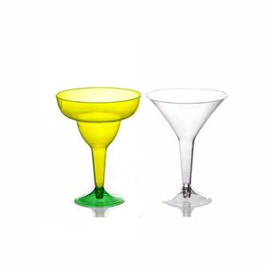 Copa de cóctel desechable de plástico PS transparente para margarita/martini, tipo copa dividida - Product Image 1