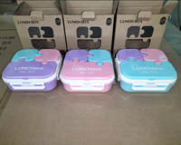 Boîte à bento puzzle, conteneur de stockage alimentaire, jeu alimentaire pour enfants