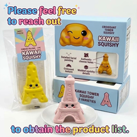 Jouet Squishy Tour Eiffel en forme de Croissant au Fromage, à remontée lente, pour le soulagement du stress et le plaisir sensoriel, pour enfants de 3 ans et plus et adultes
