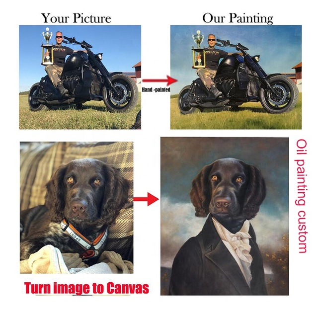 Factory Wholesale Any Picture 100% Hand-painted by Digital Oil Painting Frame Gold Foil Art Free Customization