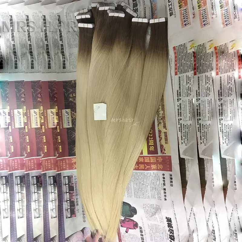 Grande magazzino di alta qualità capelli vergini 100 Remy estensioni dei capelli umani nastro nelle estensioni dei capelli