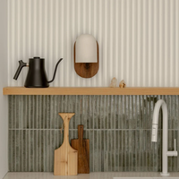 Panneau mural 3D ondulé flexible en MDF blanc, panneau mural concave, panneau peignable, revêtement mural pour décoration intérieure