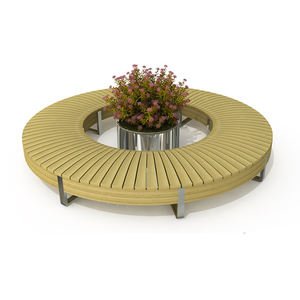 Siège professionnel en bois massif, barres de rangement, à suspendre, pour arbres d'extérieur, avec banc rond - Product Image 3