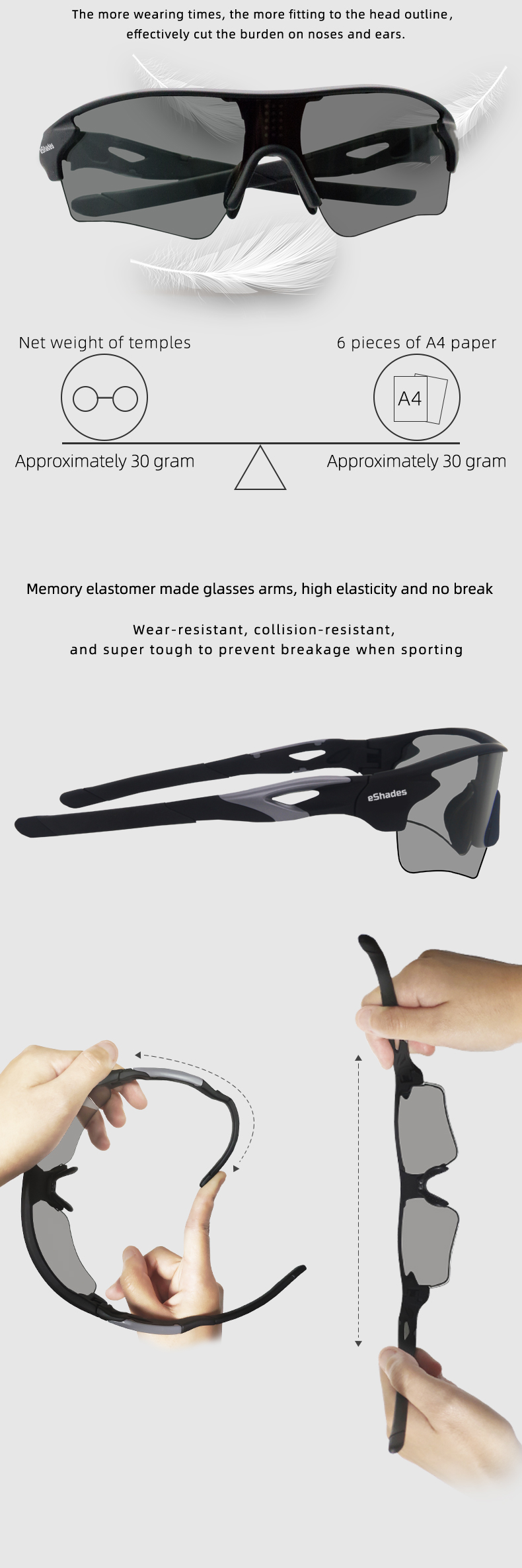 New Arrival Wicue eShades  LCD Sunglasses Automatic Dimming At 0.1S  outdoor light control