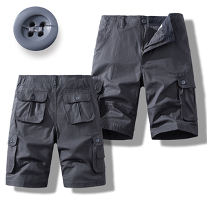 Nouveauté 2026 – Short Cargo Décontracté pour Homme en Coton Uni, Confortable pour l'Été, Qualité Supérieure, Fabrication OEM - Product Image 1